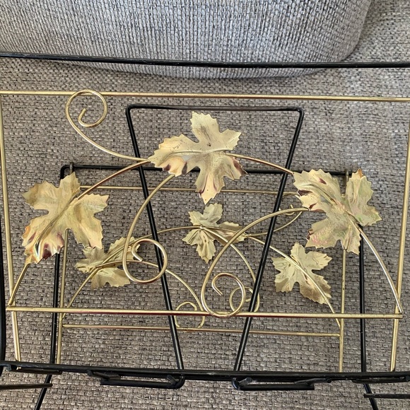 Vintage Mid Century leaf Danish Modern Atomic Circa 1950s Magazine holder - Picture 7 of 8